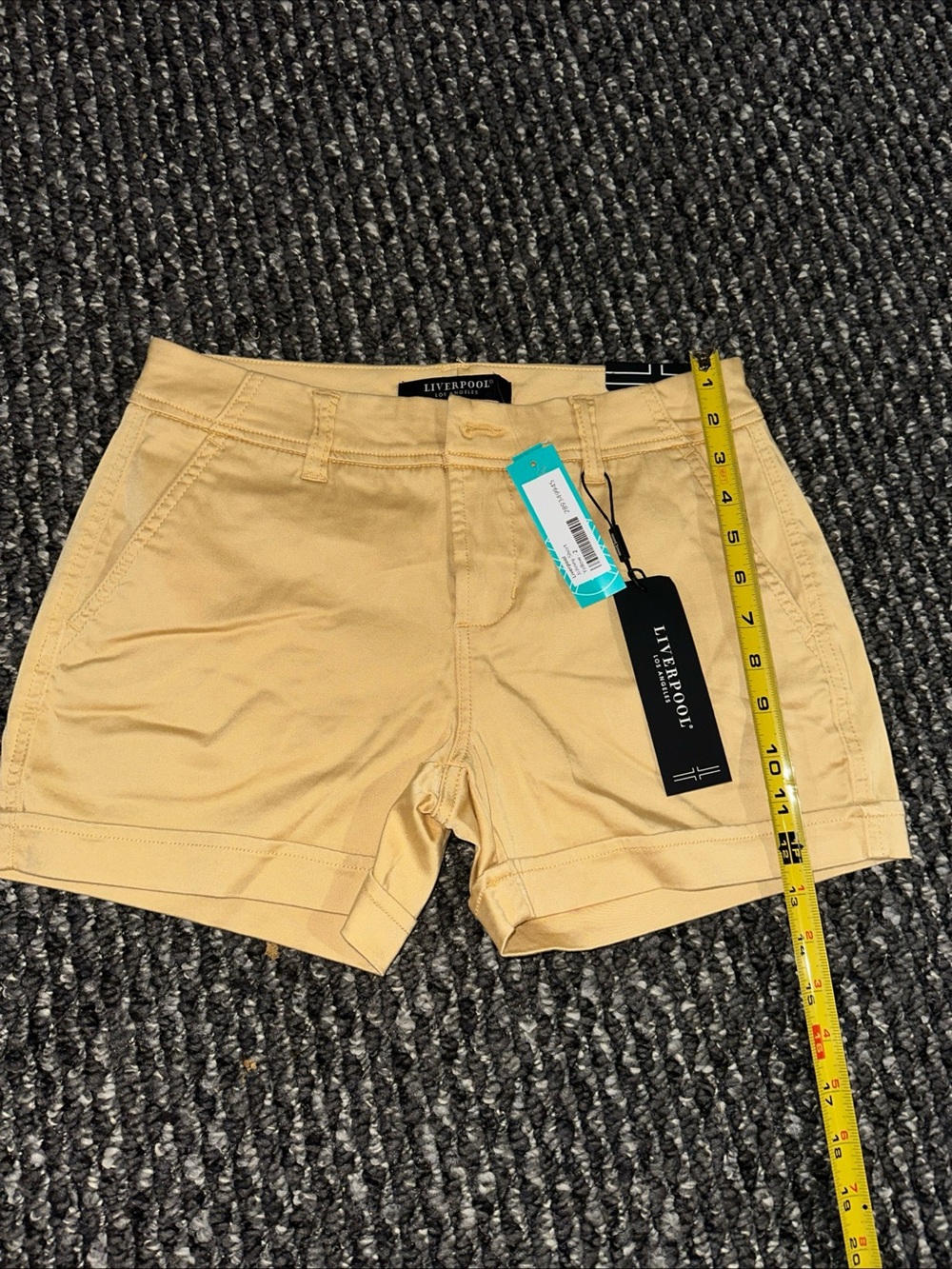 Liverpool Women's High-Rise Tan Shorts